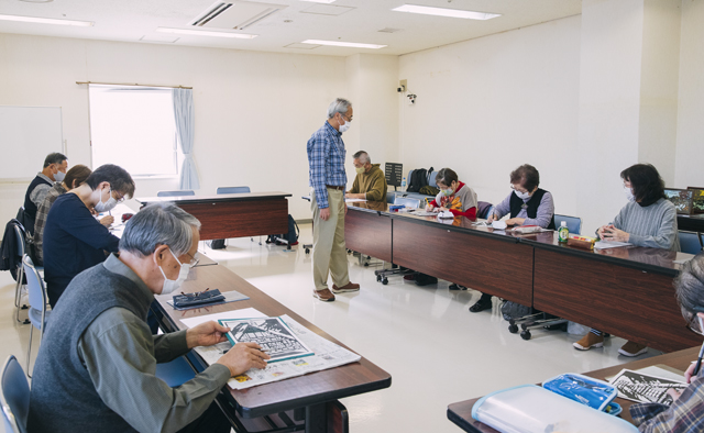 篠崎コミュニティホール切り絵教室　下村政克さん特集