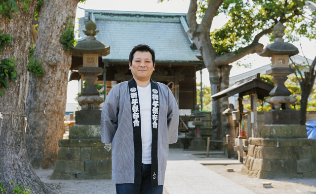 下妙典 獅子保存会 山口和裕さん